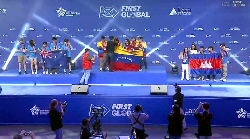 Venezuela se titula Campeón Mundial de Robótica en el Frist Global Challenge, realizado en Singapur (Video)